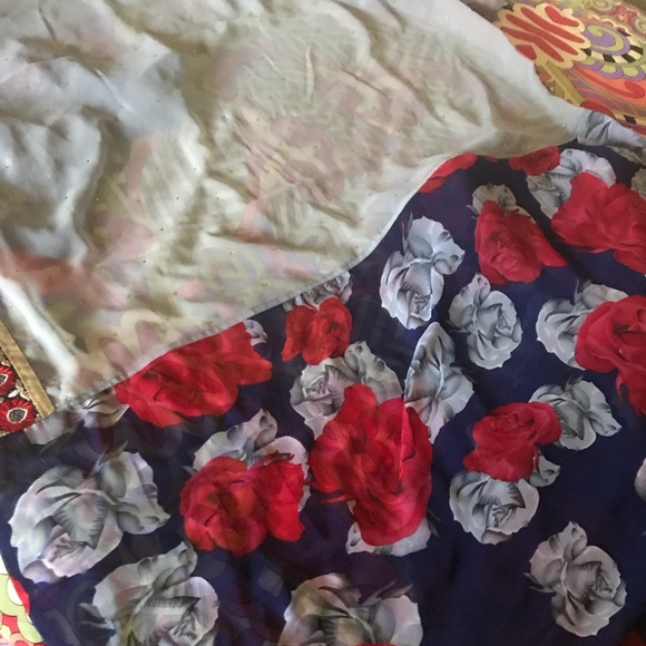 Navy floral print Saree sari - Picture 8 of 8